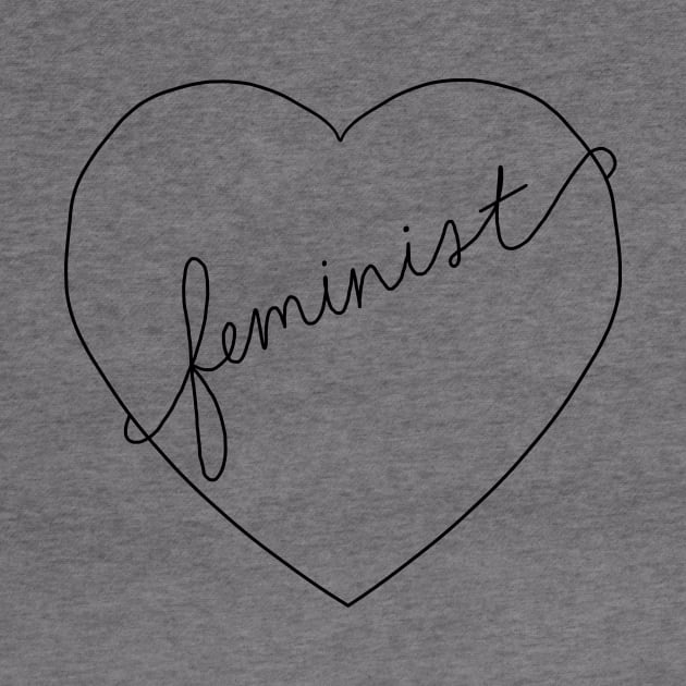 Feminist Heart (black) by adrianimation